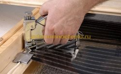 крепление пленки степлером