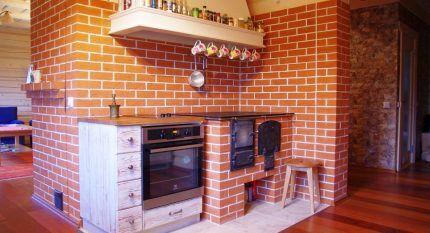 Печь с варочной плитой Комбинированная печь